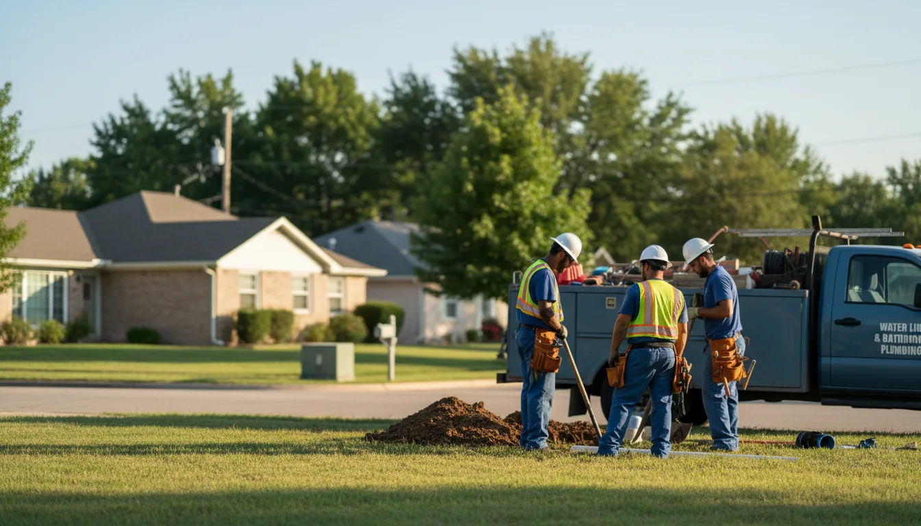 Residential water line and bathroom plumbing service in Burlington, NJ
